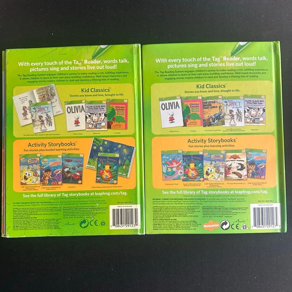 LeapFrog Learning set Disney Dora & Little Mermaid Books